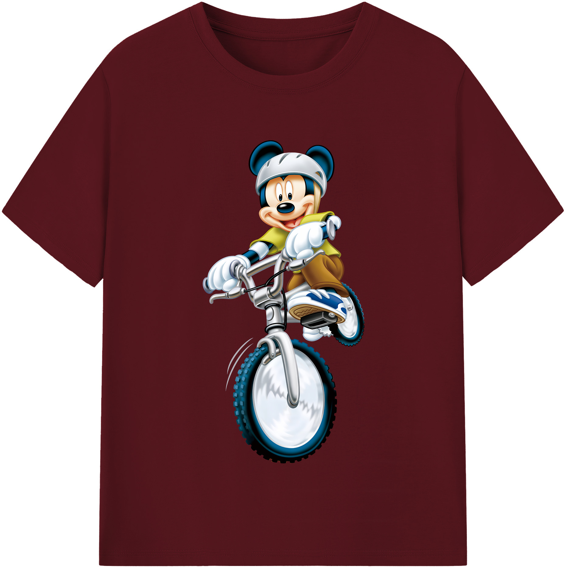（画像用） ミッキーマウス Mickey Mouse 綿100％半袖Tシャツ（フロントプリント）